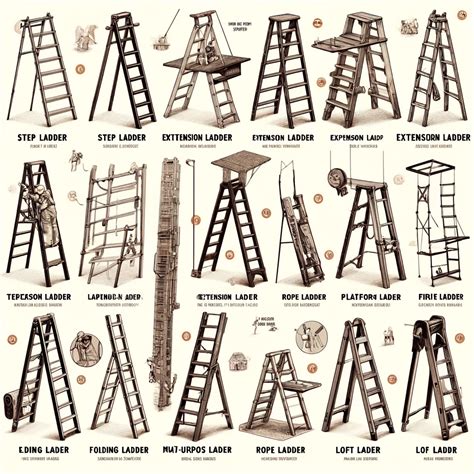 6 Different Types of Ladders Intended for Use on the .